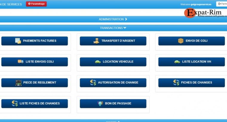 Application de gestion Multi-Services
