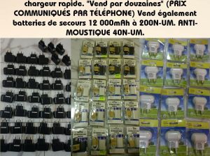 Liquidation chargeur et prise moustique