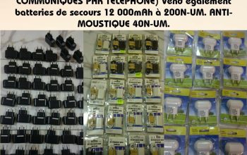 Liquidation chargeur et prise moustique