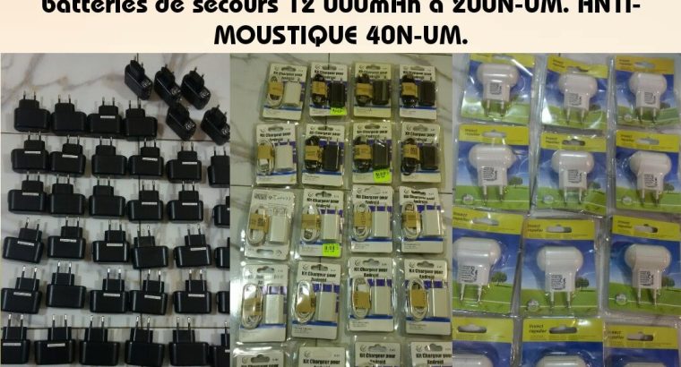 Liquidation chargeur et prise moustique