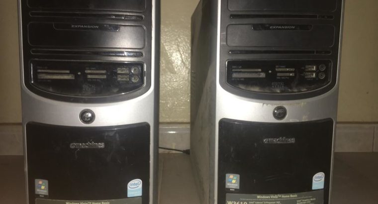 Deux unités central Emachine en tres bon etat 2G RAM 160GB Disque Dur