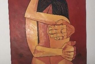 Tableau à l’huile « Los amantes »