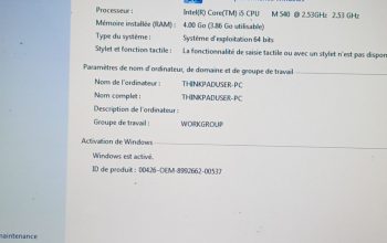 Ordinateur portable lenovo