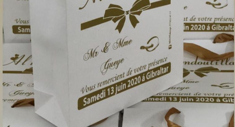 sacs cadeau pour vos cérémonies de mariage ou d’anniversaire