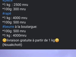 Boutargue de mauritanie